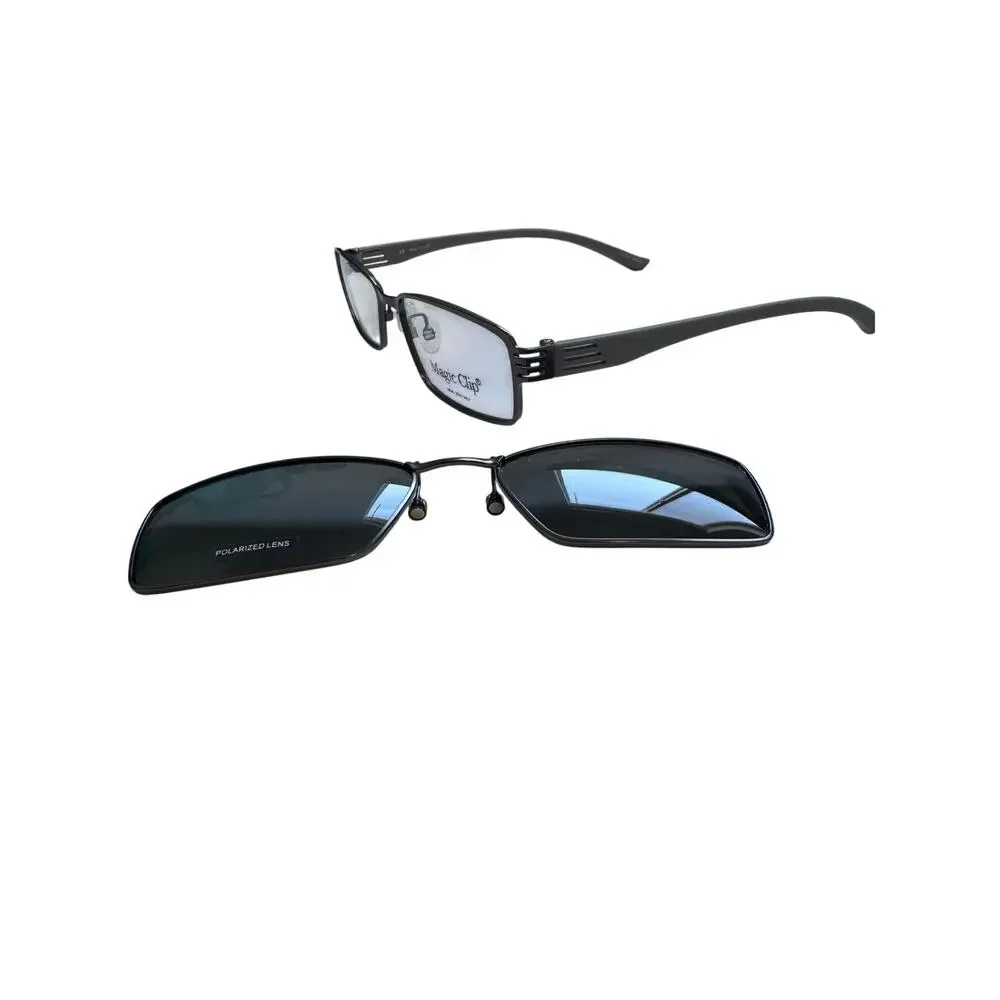 NWOT MAGIC CLIP M 422 Eyeglasses Matte Satin Gun 54-17-145